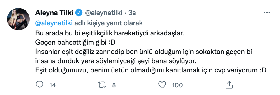 aleyna tilki den takipcisine sok yanit sen benim neyim oluyorsun 2